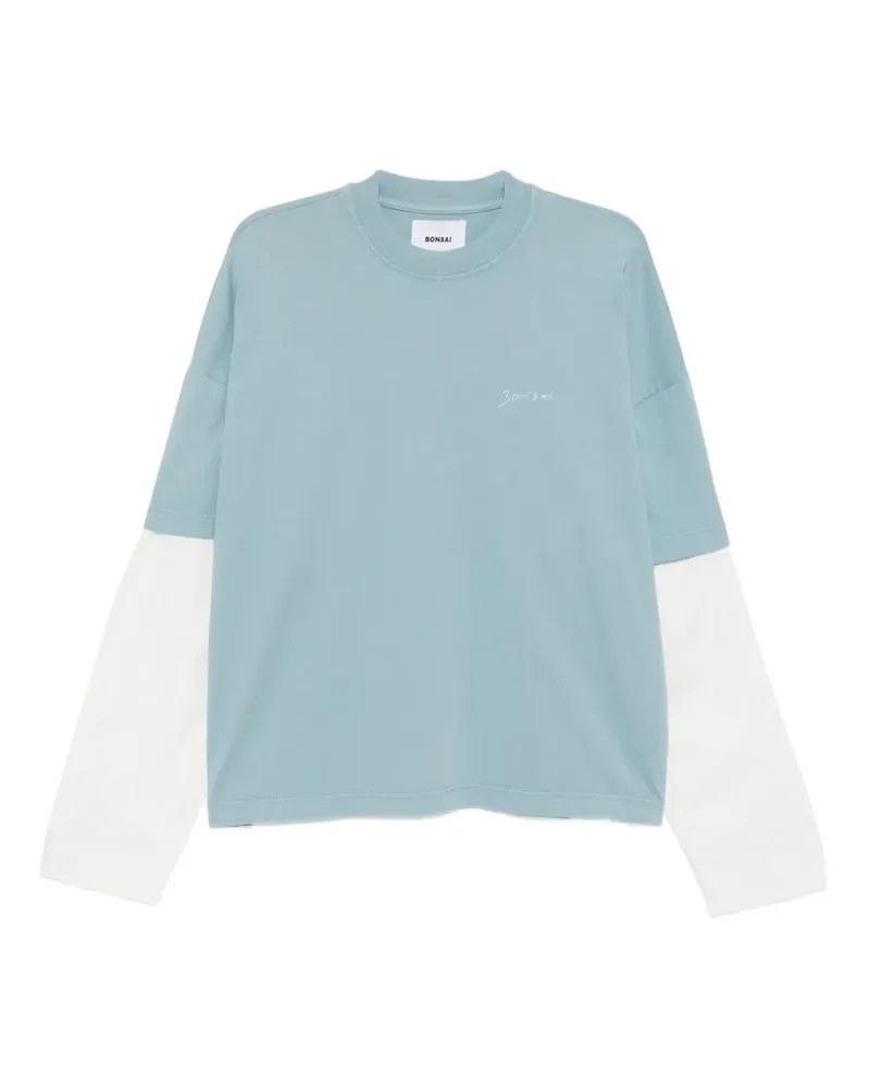 BONSAI T-Shirt mit Logo-Stickerei - Blau Blau