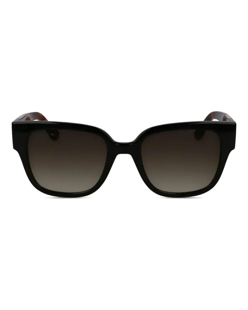Lacoste Sonnenbrille mit eckigem Gestell - Schwarz Schwarz