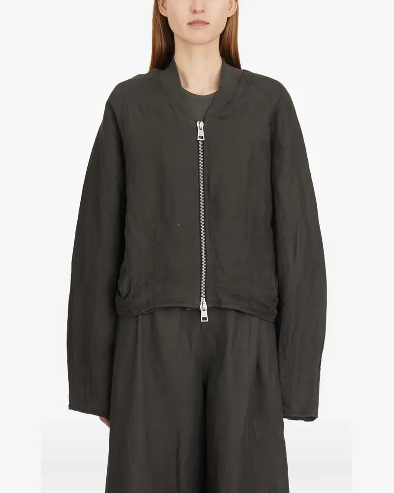 Andrea Ya'aqov zip bomber jacket - Braun Braun