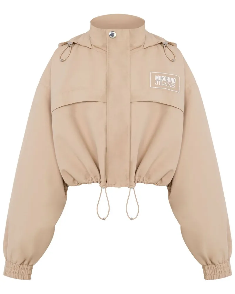 Moschino Cropped-Jacke mit Kapuze - Braun Braun