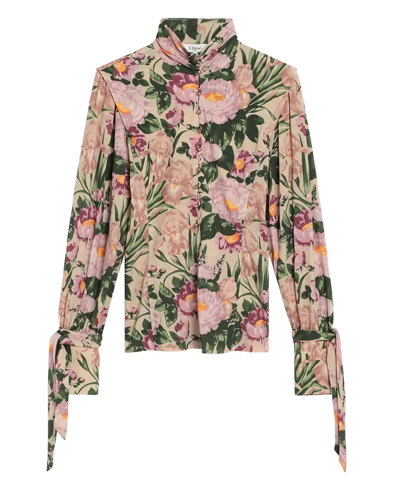 Chloé Bluse mit Blumen-Print - Rosa Rosa