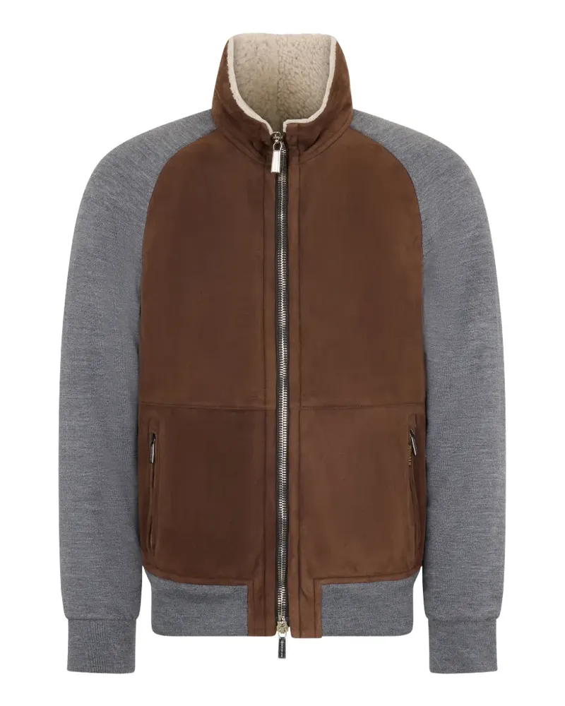 MOORER zip-up bomber jacket - Braun Braun