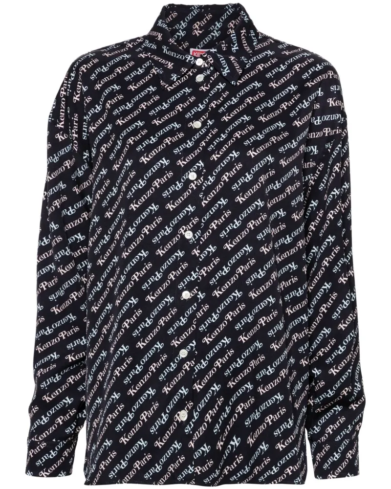 Kenzo Verdy Hemd mit Monogramm-Print - Blau Blau
