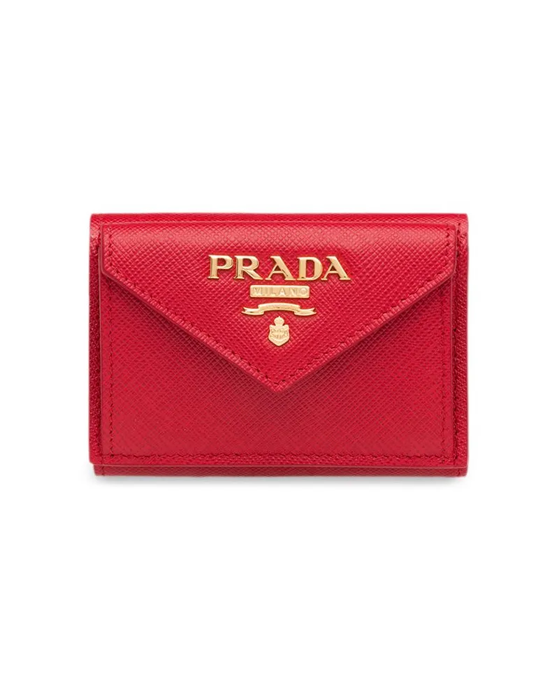 Prada Portemonnaie aus Saffiano-Leder - Rot Rot