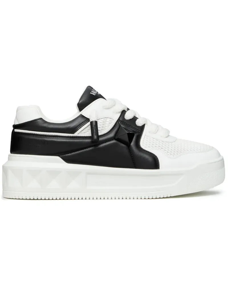 Valentino Garavani Perforierte One Stud XL Sneakers - Schwarz Schwarz