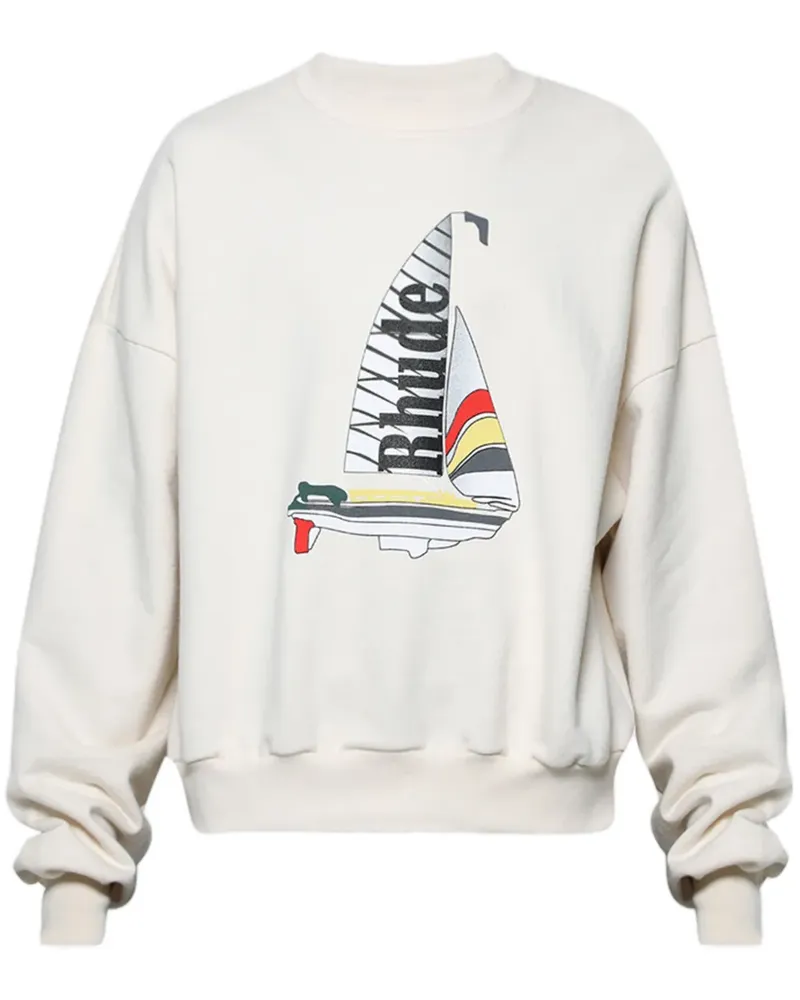 RHUDE Catamaran Champion Sweatshirt - Nude Nude