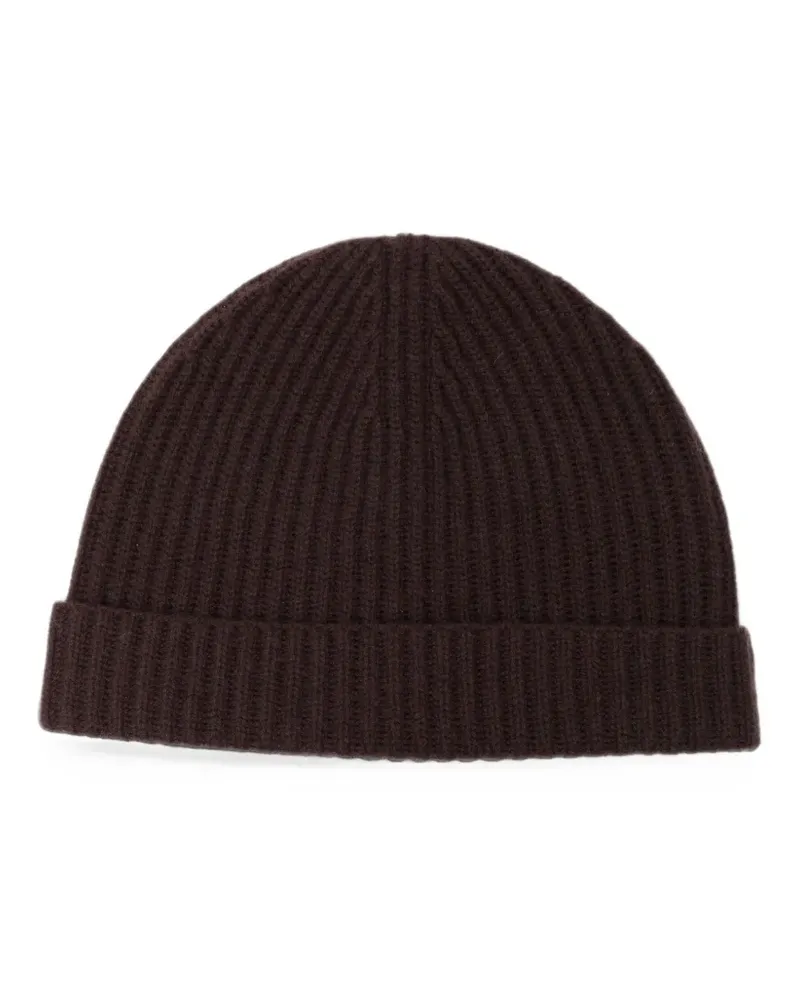 N.Peal Gerippte Beanie - Braun Braun