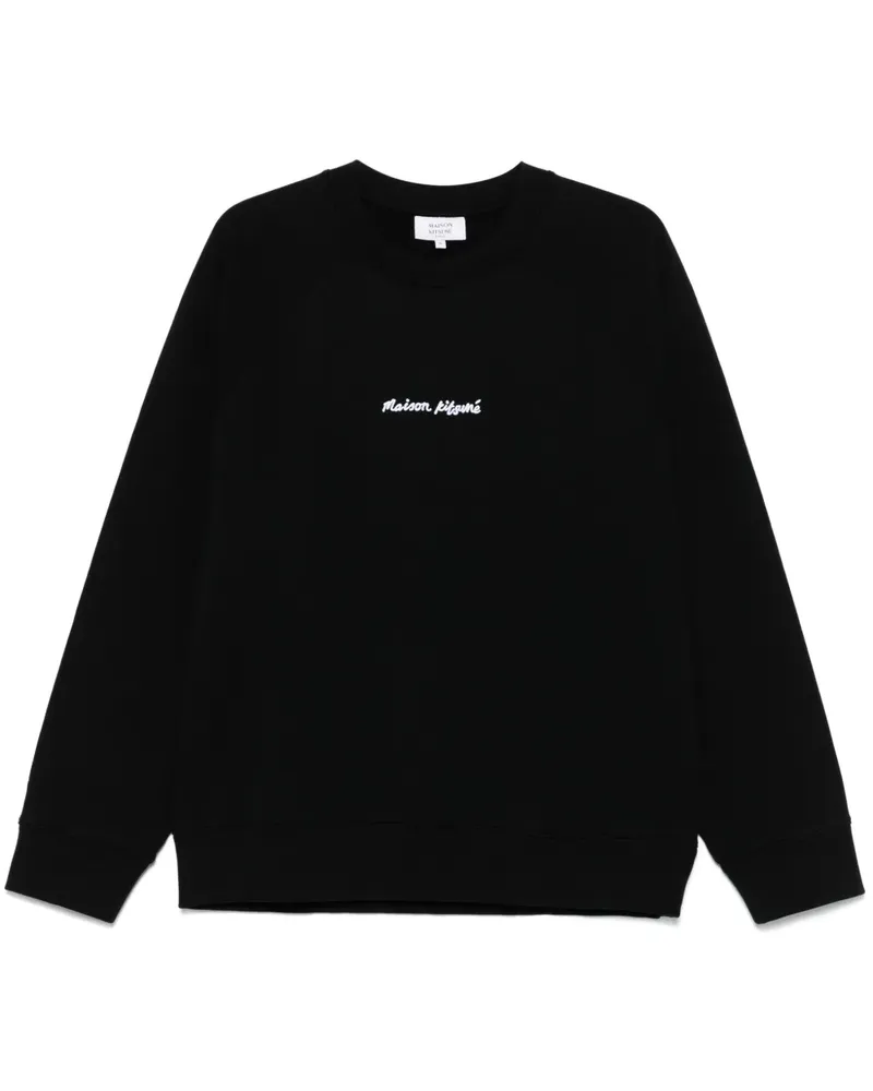 Kitsuné Sweatshirt mit Logo-Stickerei - Schwarz Schwarz