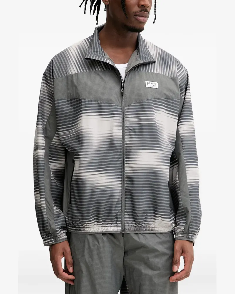 EA7 Jacke mit Farbverlauf-Print - Grau Grau