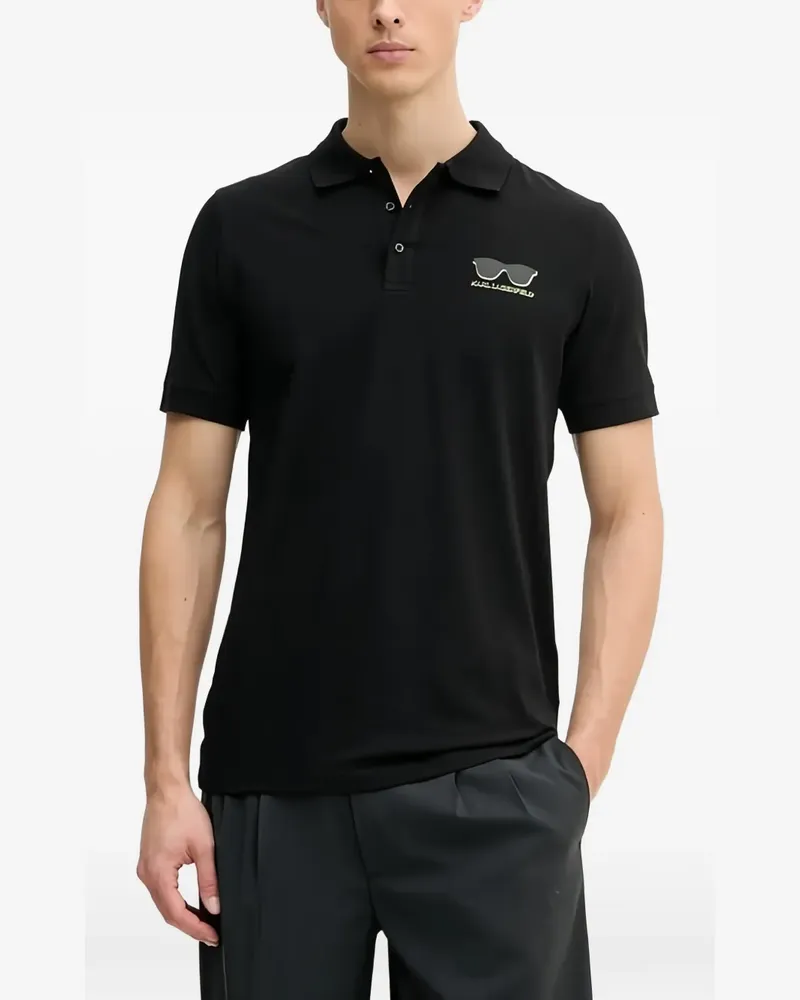 Karl Lagerfeld short sleeve polo shirt - Schwarz Schwarz