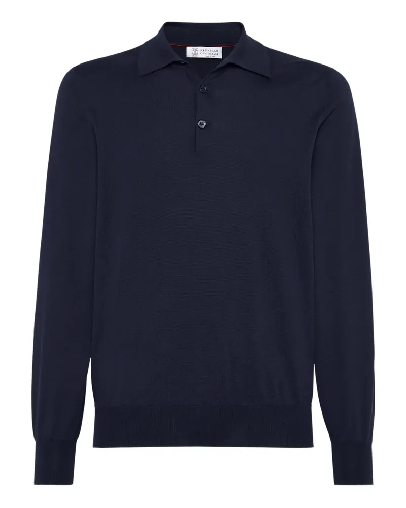 Brunello Cucinelli Pullover mit Polokragen - Blau Blau