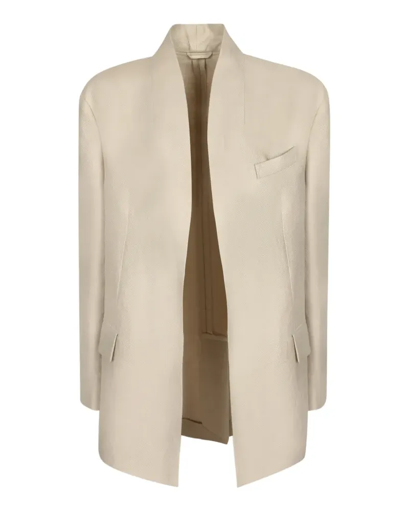 Brunello Cucinelli shawl-lapel blazer - Nude Nude