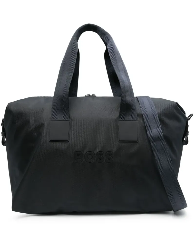 HUGO BOSS Reisetasche mit Logo-Print - Schwarz Schwarz