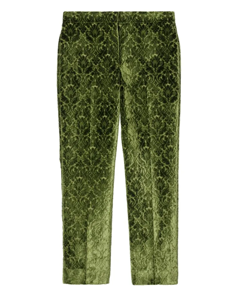 Burberry Hose aus Samt mit Damaszenermuster - Grün Grün