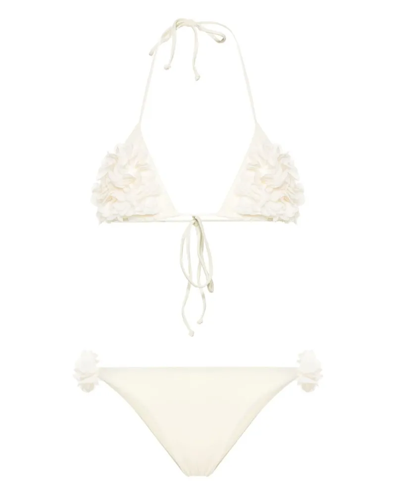 La Reveche Shayna Bikini mit Kunstblumen - Nude Nude