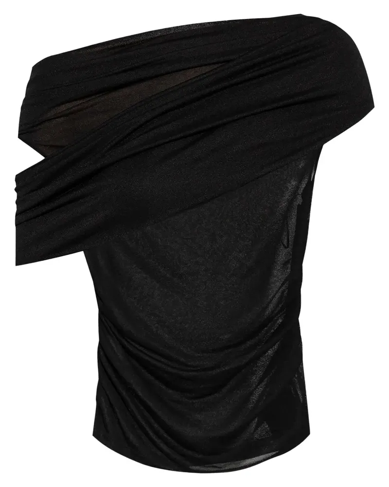 Blumarine Drapiertes Top - Schwarz Schwarz