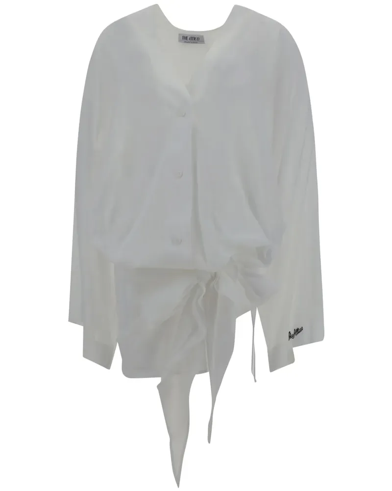 ATTICO Minikleid mit drapiertem Detail - Weiß Weiß