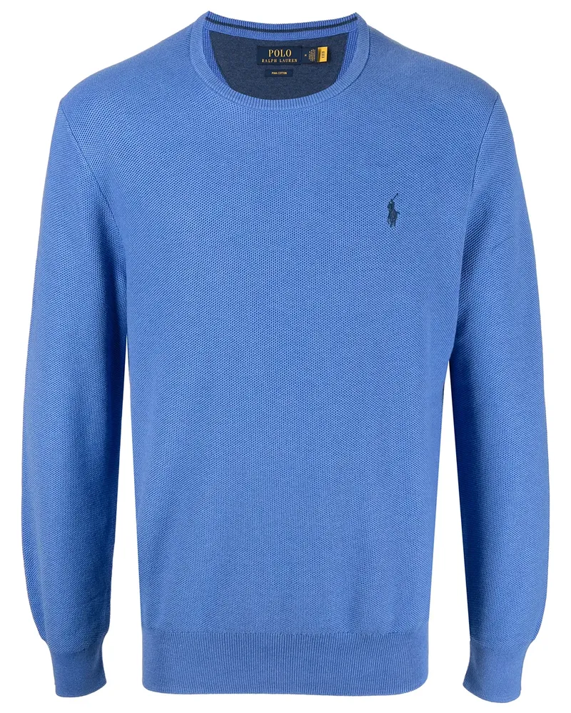 Ralph Lauren Sweatshirt mit Polo Pony - Blau Blau