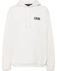 Les Benjamins Hoodie mit Logo-Print Grau