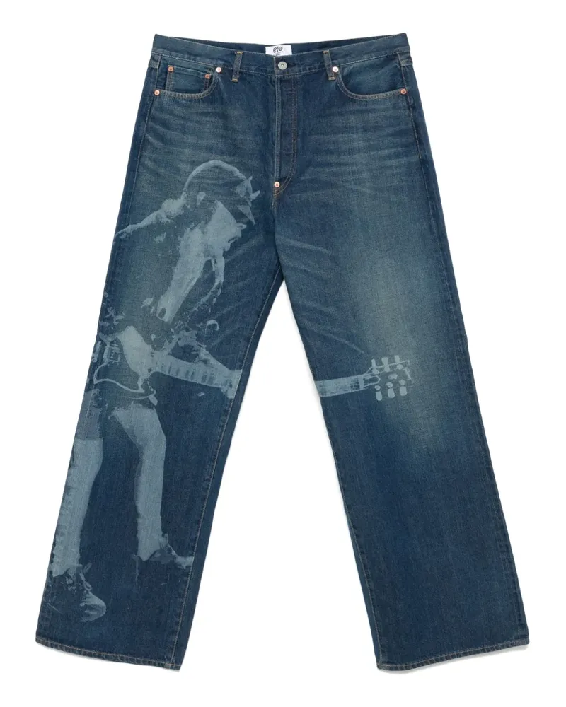 Junya Watanabe Jeans mit Print - Blau Blau