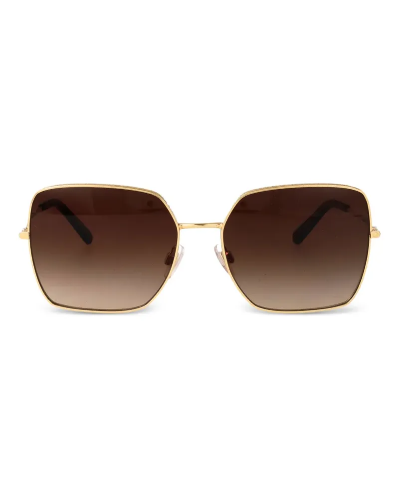Dolce & Gabbana Sonnenbrille mit eckigem Gestell - Braun Braun