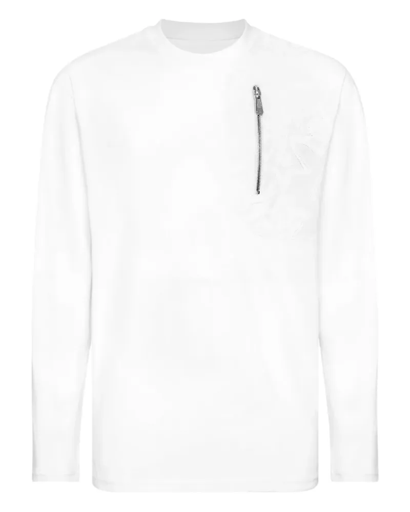 Philipp Plein T-Shirt mit Jacquard-Wappentasche - Weiß Weiß