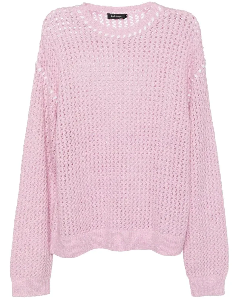 Tout a Coup Pullover mit Lochstrickmuster - Rosa Rosa