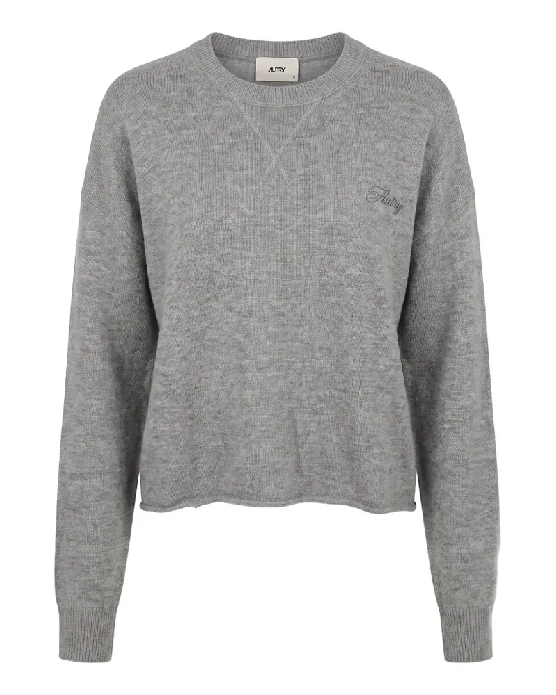 AUTRY embroidered-logo crew-neck sweatshirt - Grau Grau