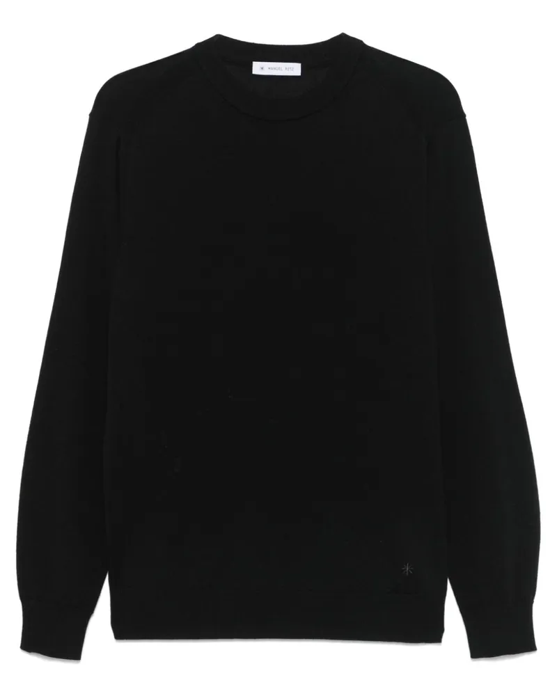 Manuel Ritz Klassischer Pullover - Schwarz Schwarz