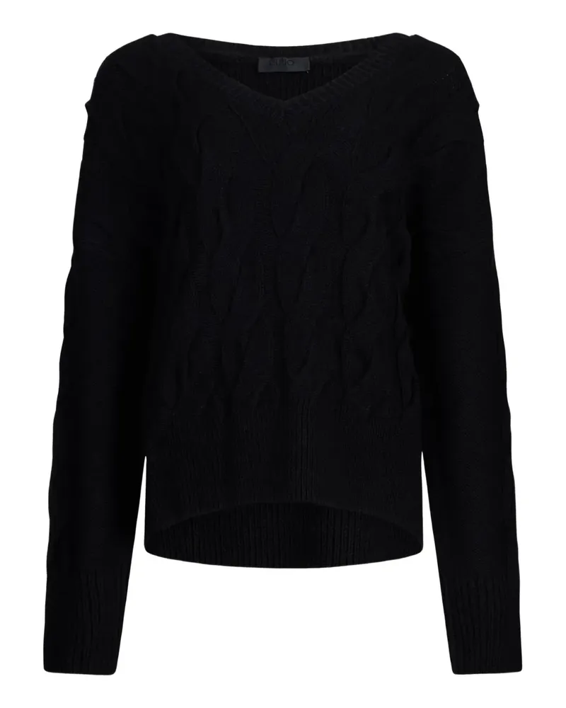 Liu Jo Pullover mit Zopfmuster - Schwarz Schwarz