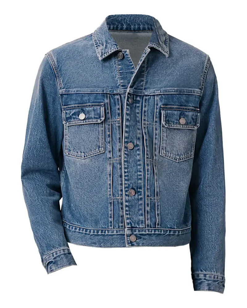 AllSaints Ausgeblichene Exile Jeansjacke - Blau Blau