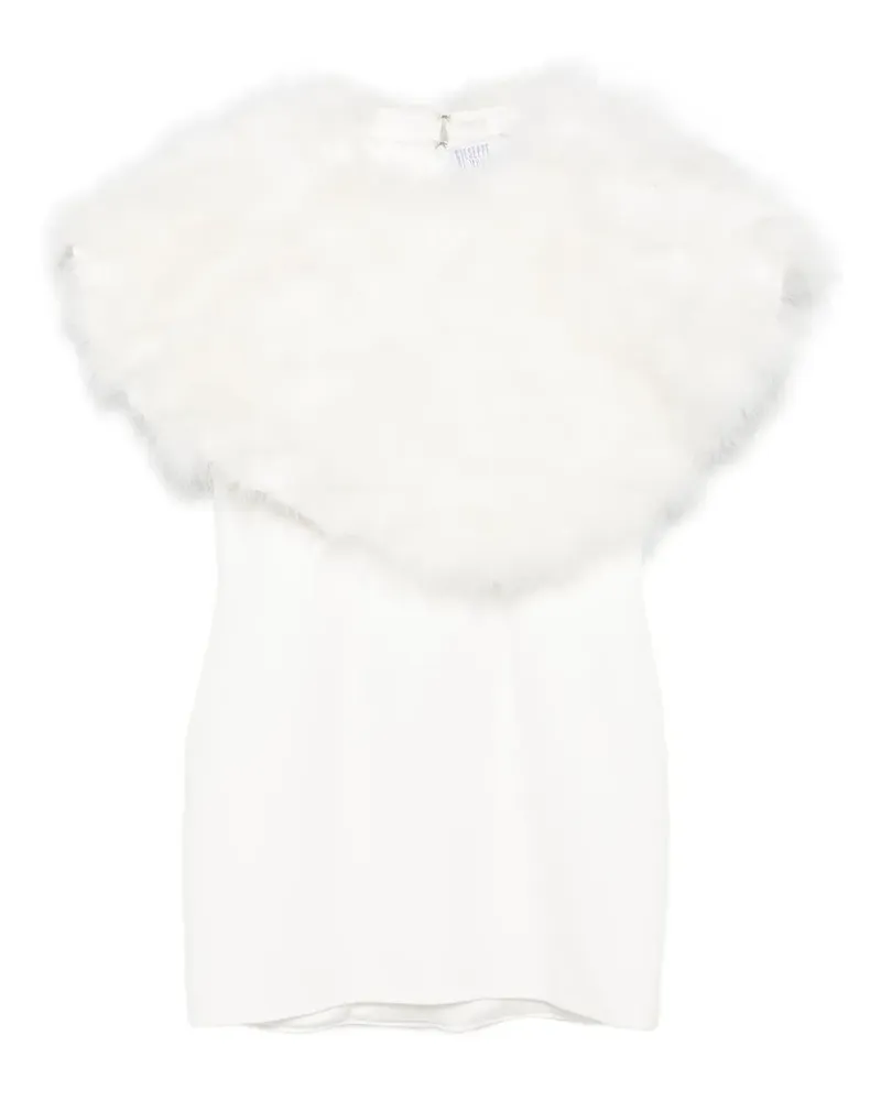 Giuseppe di Morabito feather-trim dress - Weiß Weiß