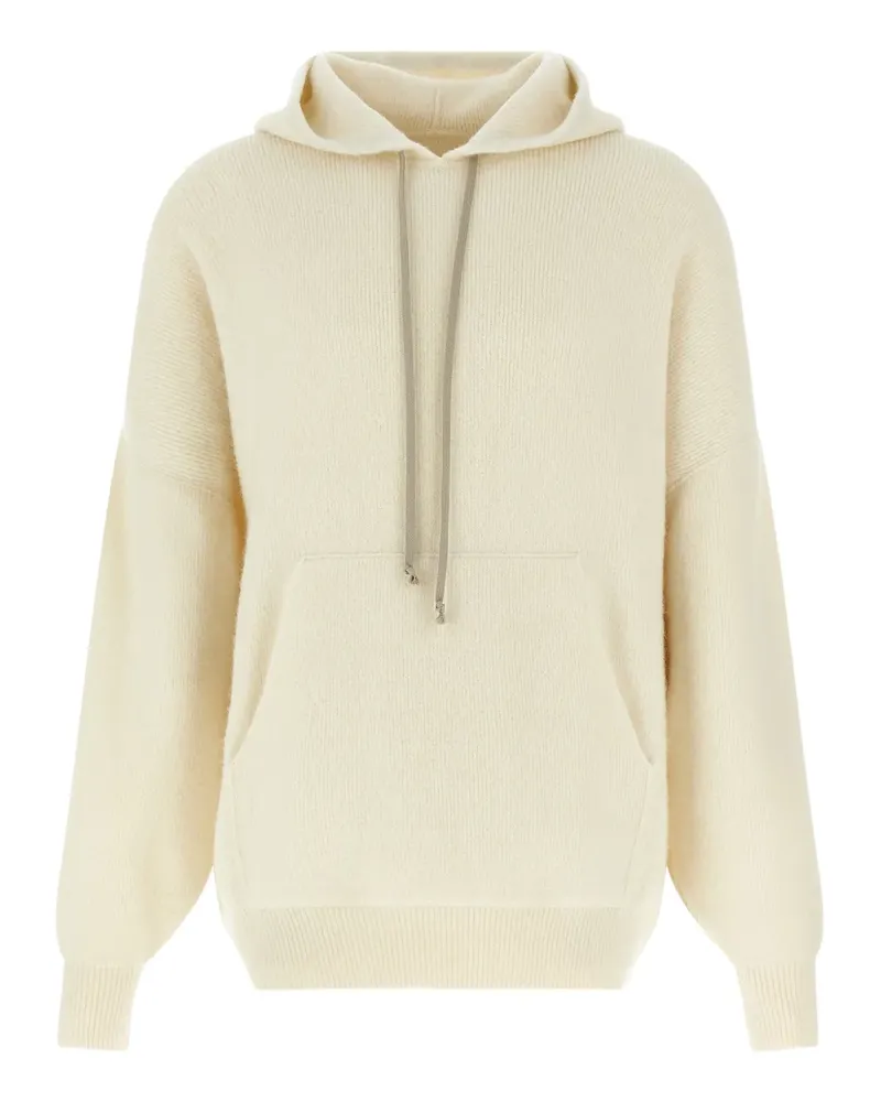 Rick Owens Hun Hoodie mit Kängurutasche - Weiß Weiß