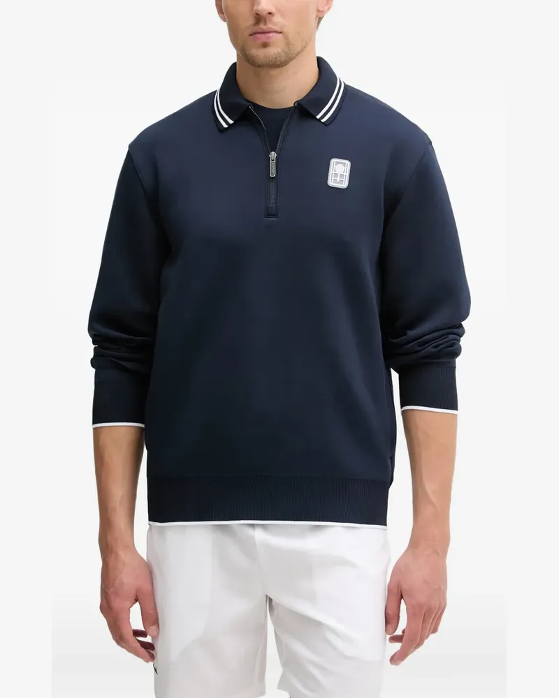 Lacoste quarter-zip polo-collar sweatshirt - Blau Blau