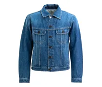 buttoned denim jacket - Blau