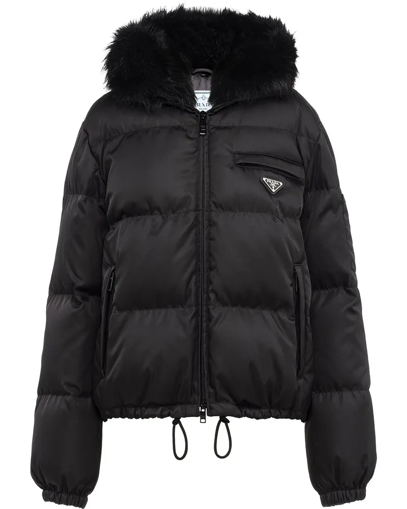 Prada Gabardine-Steppjacke - Schwarz Schwarz