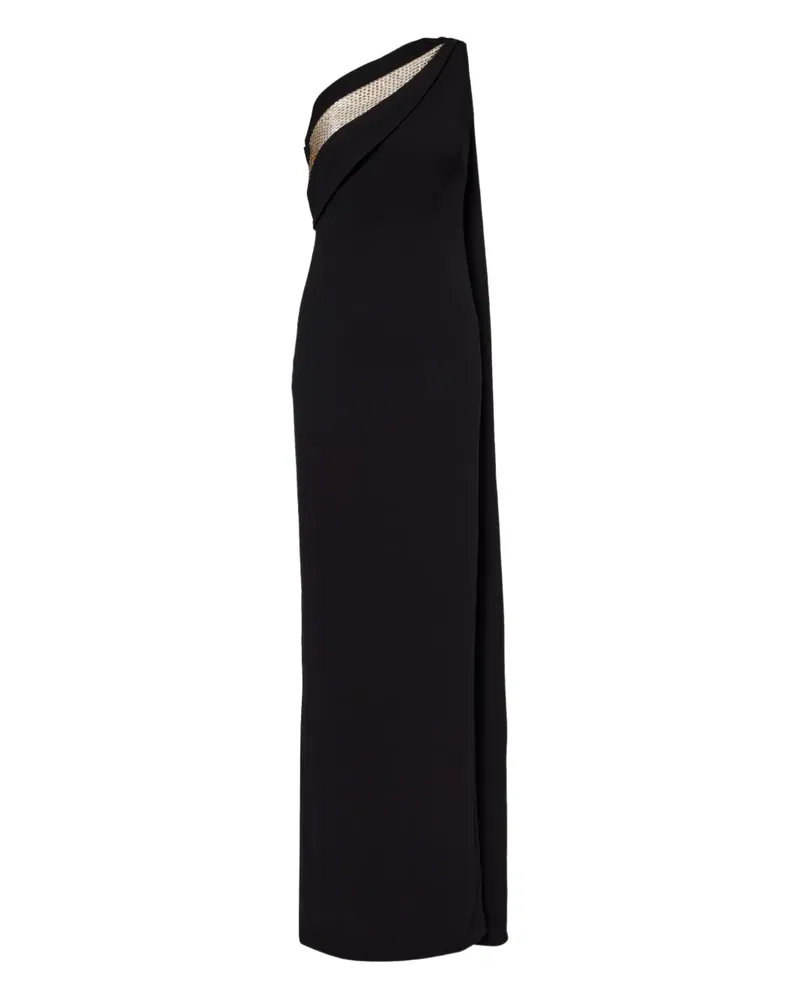 Roland Mouret Verziertes One-Shoulder-Maxikleid - Schwarz Schwarz