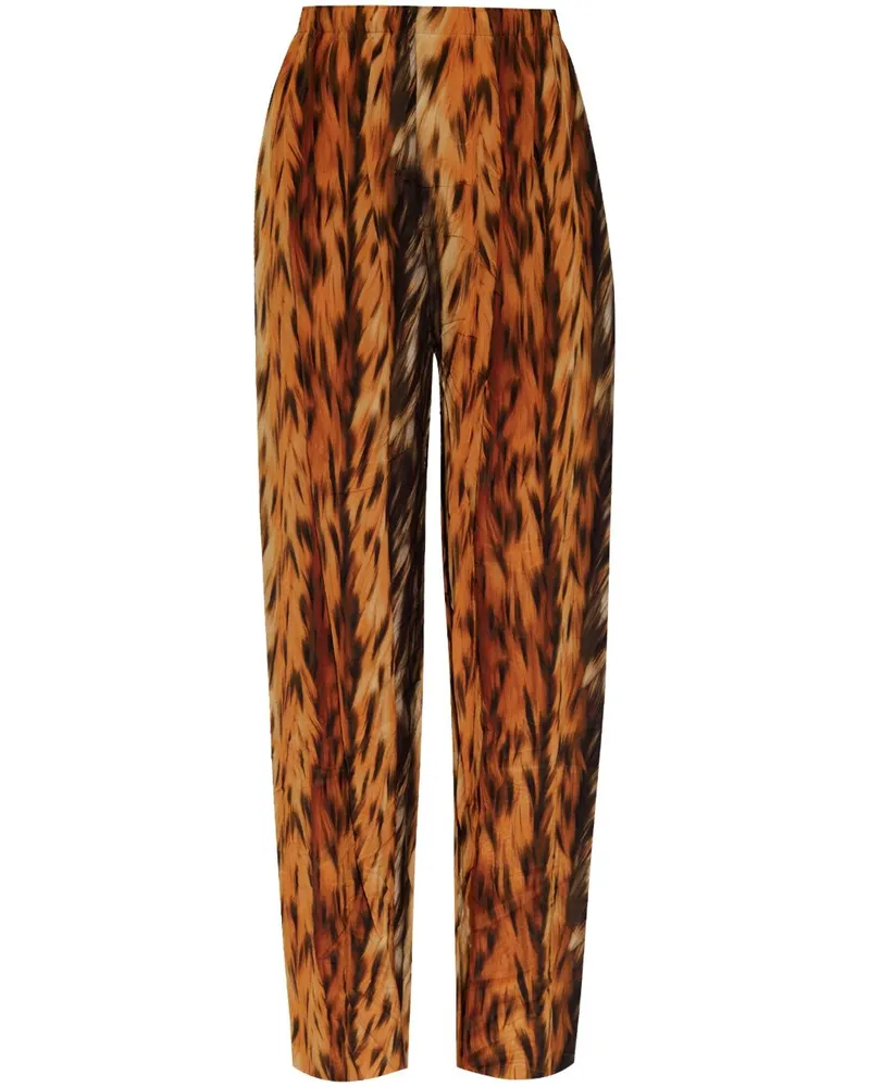 Balenciaga Gerade Hose mit Print - Braun Braun