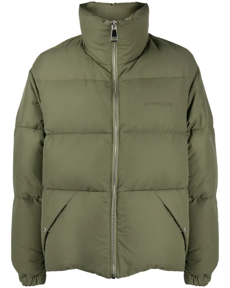 KHRISJOY Gefütterte Jacke mit Logo-Print - Grün Grün