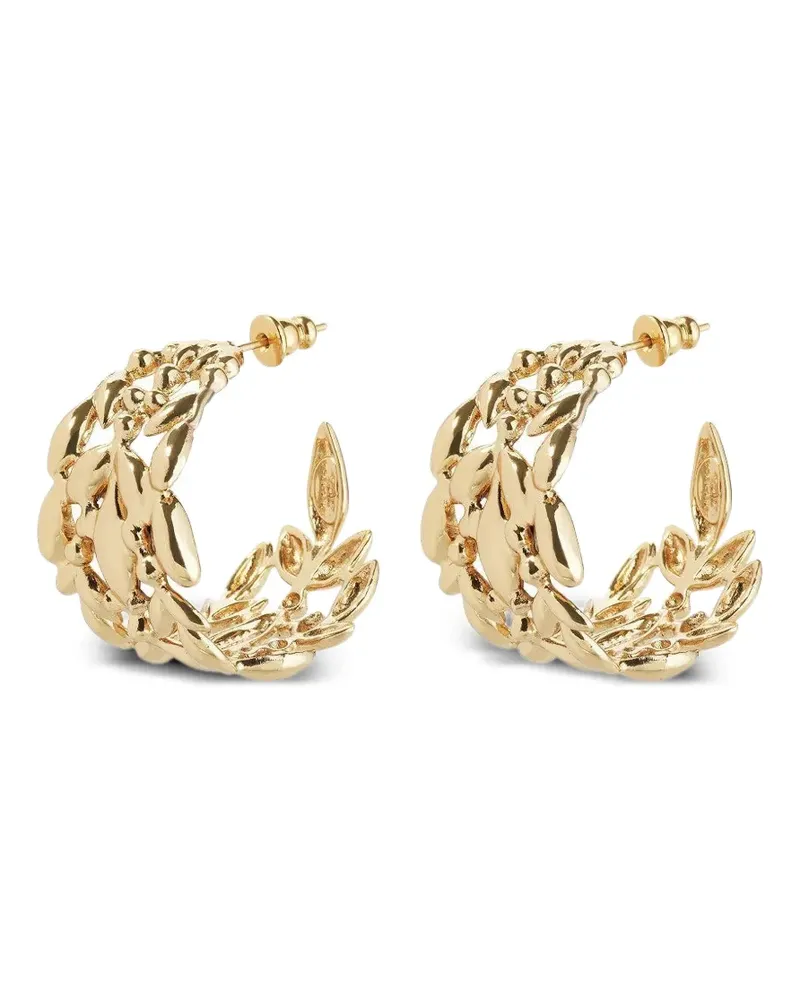 Gas Bijoux Olea Creolen mit Lochmuster - Gold Gold