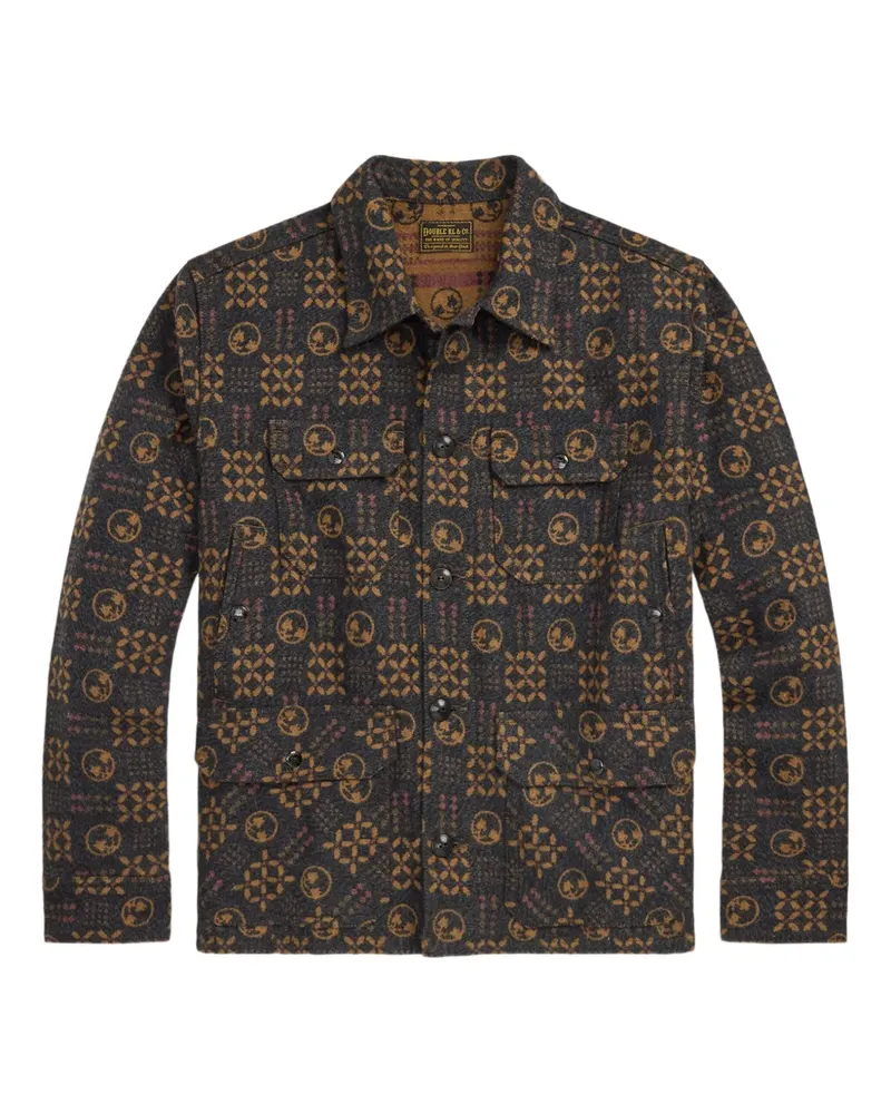 Ralph Lauren Gemusterte Hemdjacke - Blau Blau