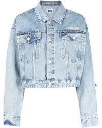 Izzue Klassische Cropped-Jeansjacke Blau