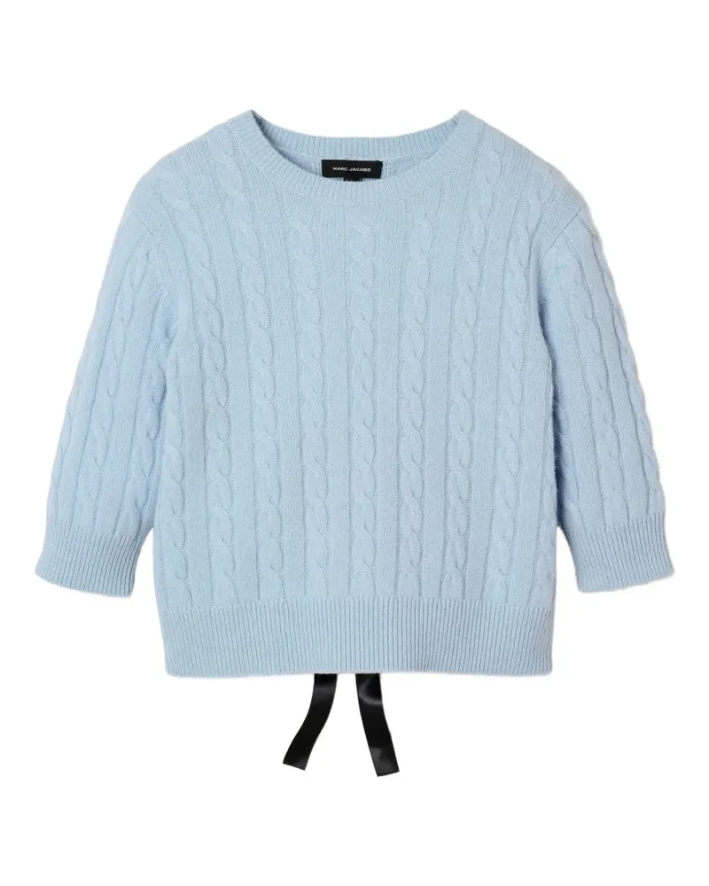 Marc Jacobs Rückenfreier Pullover mit Schleife - Blau Blau