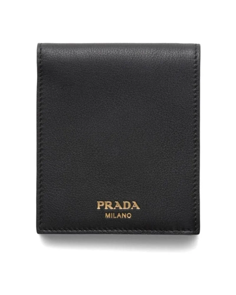 Prada Portemonnaie mit Logo-Stempel - Schwarz Schwarz