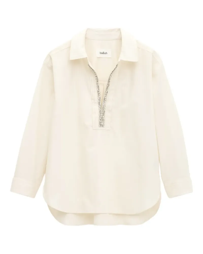 ba&sh Miss embellished shirt - Nude Nude