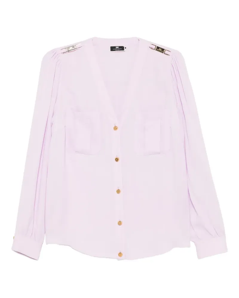 Elisabetta Franchi Bluse mit V-Ausschnitt - Rosa Rosa