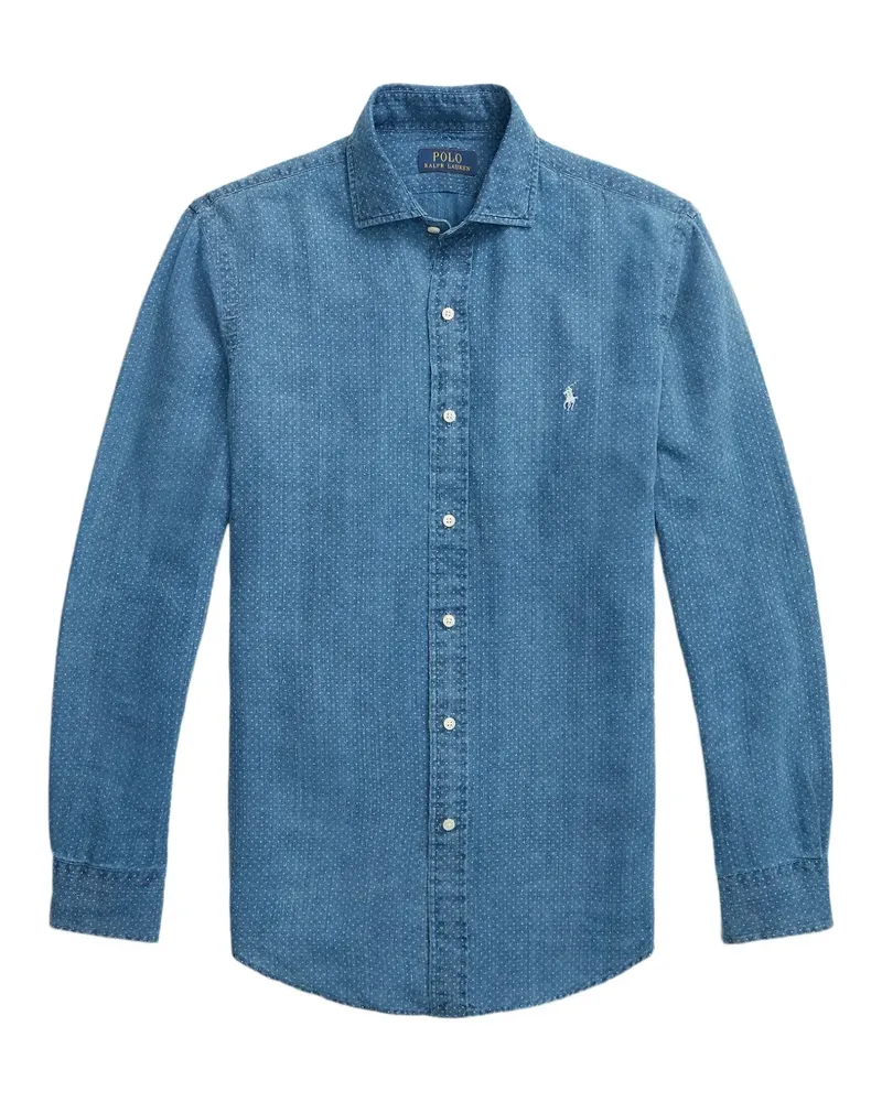Ralph Lauren Gepunktetes Hemd - Blau Blau