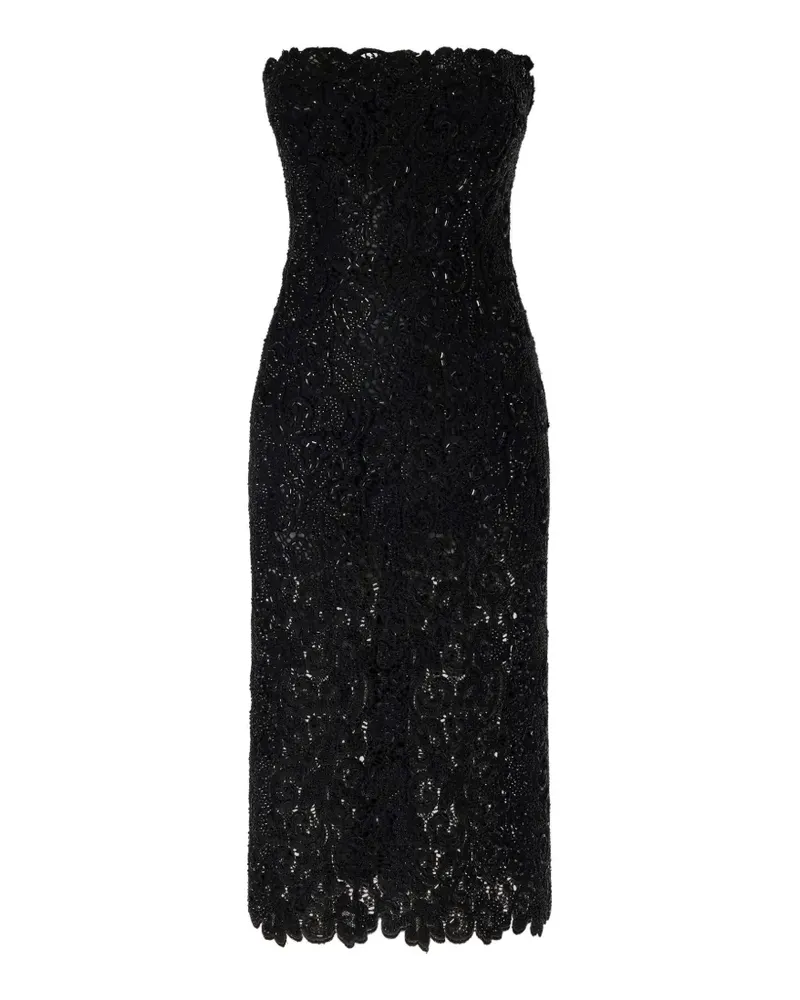 Ermanno Scervino Langes Kleid mit Kristallen - Schwarz Schwarz