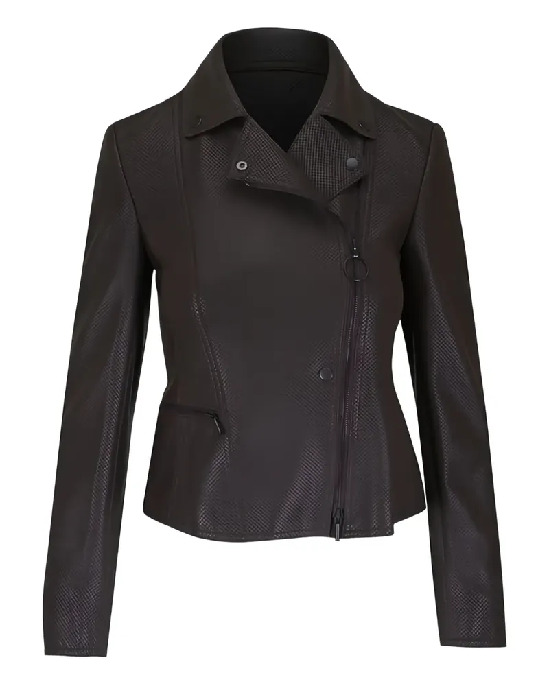 Akris Lederjacke mit Reißverschluss - Braun Braun