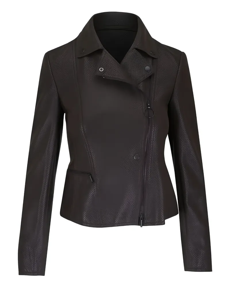 Akris Lederjacke mit Reißverschluss - Braun Braun